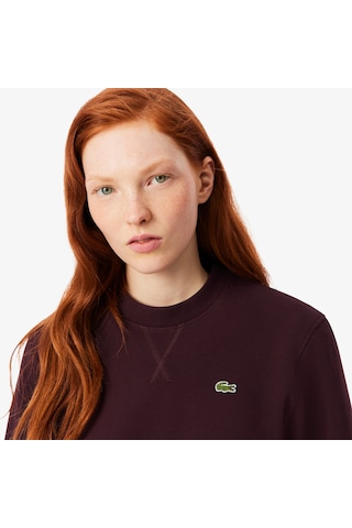 Lacoste Kadın Regular Fit Bisiklet Yaka Sweatshirt Mor