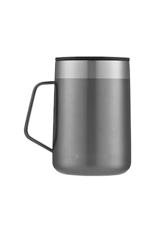 Vakumlu Masa Kupası - 420 Ml, Antrasit Renk Acı Kahve