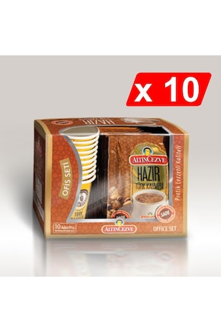 Altıncezve Hazır Türk Kahvesi Ofis Seti Sade 10'lu 10 x 7 G