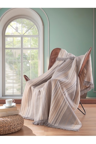 Vicuna Home Softy Pamuklu Tv Battaniyesi -gri