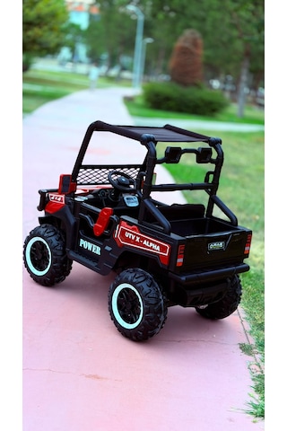 Utv X Alpha 24 Volt 4 Çekerli 800 Watt Akülü Araba Eva Teker Kırmızı