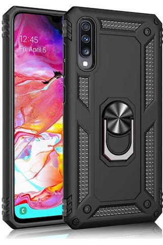 Huawei P Smart Pro Yüzüklü Standli Vega Kilif Ekran Koruyucu 510330721