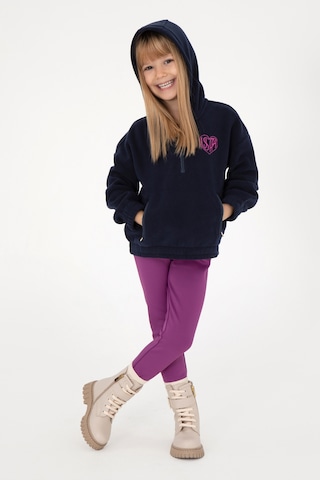 U.S. Polo Assn. Kız Çocuk Lacivert Yarım Fermuarlı Polar Sweatshirt 50296287-VR033