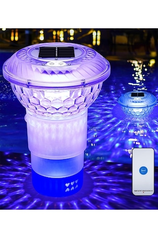 Greentech Güneş Enerjili, Klor Hazneli, Kumandalı Havuz Led Aydınlatma 1 Adet/gt-pl01