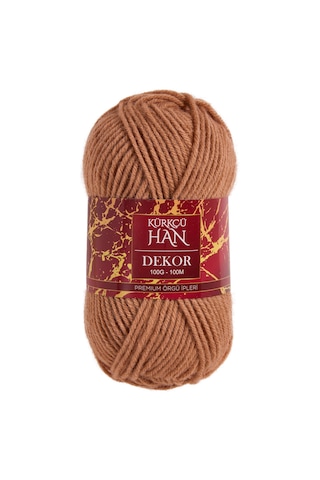 Kürkçü Han Dekor 100gr 100m El Örgü İpi 059 Açık Kahve
