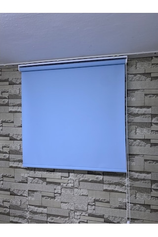 Mavi Renk Mat Stor Perde Alüminyum Kasa Tüm Ölçülerde