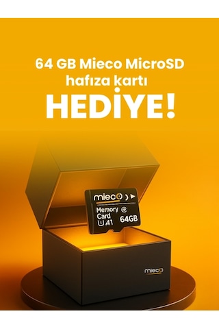 Mieco X8 Wifi /4K Uhd/ 170° Ultra Geniş Açı/ Kör Nokta / Adas/ Ön + Arka Araç Kamerası + Hafıza Kartı
