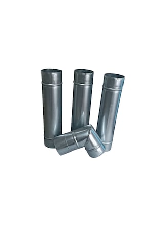 Kamp Sobası 4'lü Fazla Boru Dirsek Seti Açık Gri