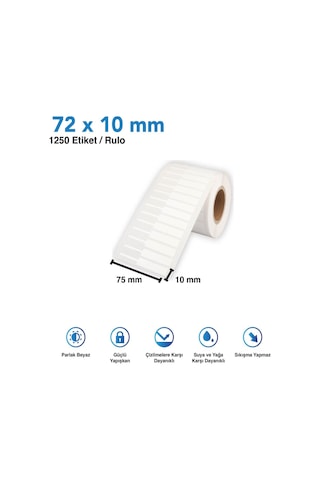 72 X 10 Mm Standart Kuyumcu Etiketi Diğer
