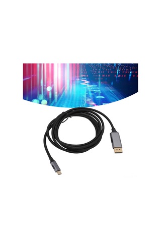 Mufunye Usb-c'den Displayport 1.4'e Kablosu, 8k 60hz Çözünürlük, 1.8m Uzunluk, Nylon Örgü + Alüminyum, Bilgisayar-telefon Ekran Paylaşımı, Kararlı Sinyal Aktarımı