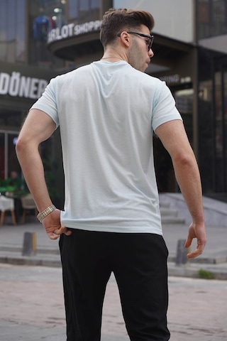 Madmext Mavi Regular Fit Basic Erkek Tişört 6069 Mavi