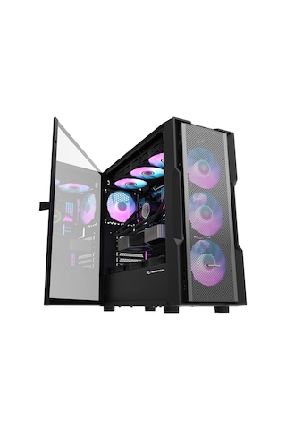 Rampage INFINITY MESH 4 ARGB Fan Manyetik Temperli Camlı E-ATX Mid Tower Oyuncu Kasası