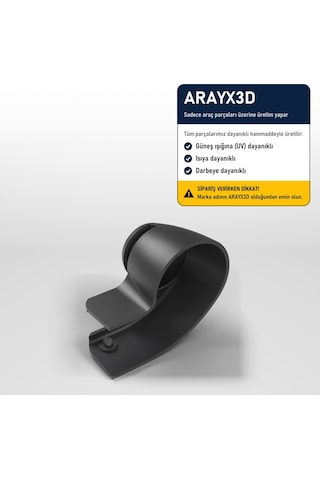 Arayx3d Seat Leon Ibiza Skoda Fabia Superb Uyumlu Arka Silecek Kolu Somun Kapağı Siyah