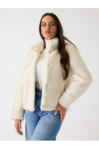 Guess Luna Kadın Beyaz Kürk W5bl64w3920-g012 Beyaz