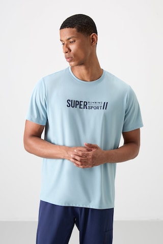 Tommy Life Açık Mavi Polyester Nefes Alan Dokulu İnce Esnek Standart Fit Erkek Performans T-shirt - 88385 Açik Mavi