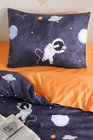 Kolay Ütülenir Nevresim Takımı Tek Kişilik Astron Lacivert