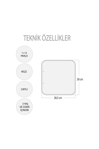 Lisinya247 Ilkbahar Keçe Cırtlı Aktivite Sayfası - Çocuk Etkinlik , Eğitici Oyuncak