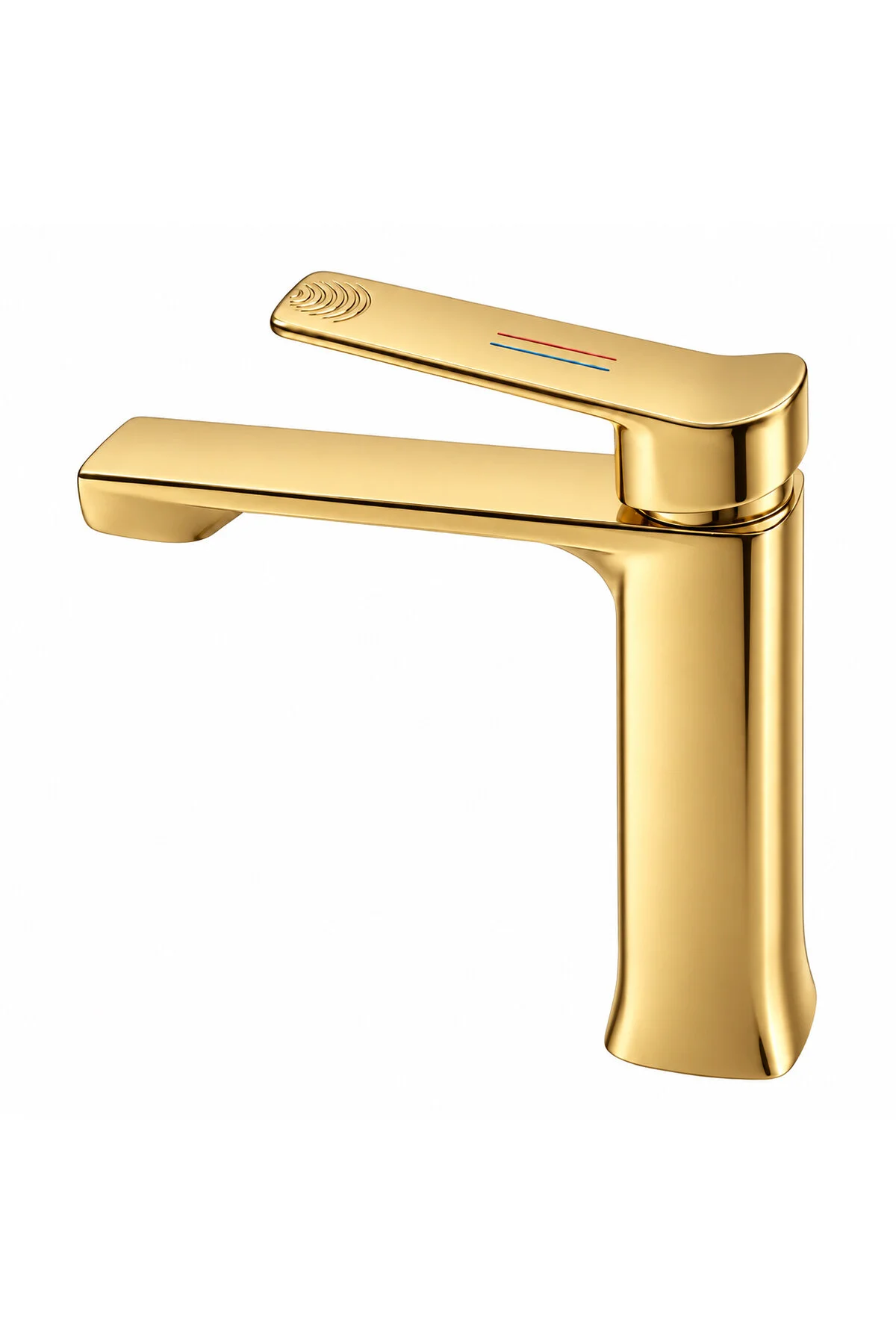 Jasper Gold Lavabo Bataryası Tek Kollu Modern Kare Tasarım Banyo Musluğu
