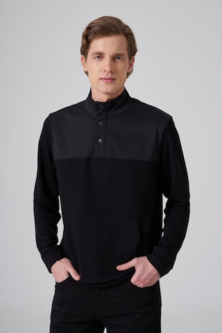Morven Erkek Siyah Trend Dik Yaka Dinamik Fit Sweat-shirt 26ks063011001 Siyah
