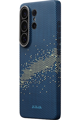 Galaxy Uyumlu S26 Ultra Kılıf M-safeli Aramid Fiber Pitaka Tactile Woven Edge Serisi Milky Way Galaxy Uyumlu Mavi Mavi