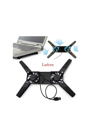 Premium Katlanabilir Laptop Soğutucu Usb Bağlantılı Uzun Ömürlü 2 Fanlı Notebook Portatif