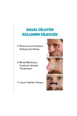 Horlama Önlemeye Yardımcı Nefes Açıçı Nasal Dilatör 2 Adet 1 No+2 No Ve 15 Günlük Burun Bandı