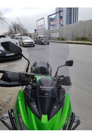 15-18 Kawasaki Versys Uzun Ön Cam Zeus Açık Füme 48cm 4mm