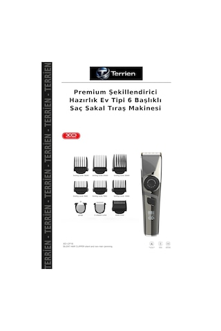 Premium Şekillendirici Hazırlık Ev Tipi 6 Başlıklı Saç Sakal Tıraş Makinesi
