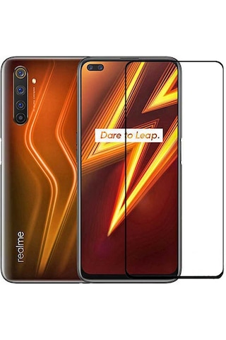 Realme 6 Pro Zore Kenarları Kırılmaya Dayanıklı Cam Ekran Koruyucu