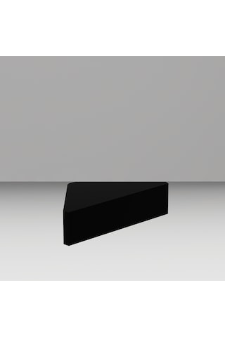 Üçgen 3 Delikli Puf Ayakkabılık Mobilya Ayağı 4 Adet Siyah