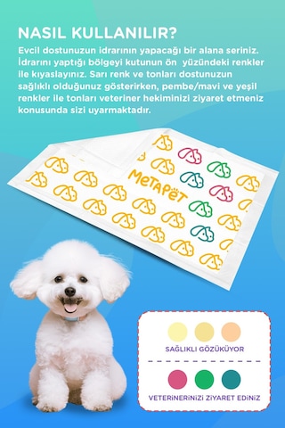 Metapet Renk Değiştiren Akıllı Köpek Çiş Pedi 2 Adet Sağlık Bezi