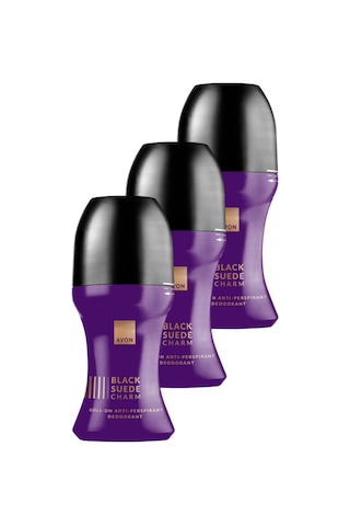 Black Suede Charm Erkek Antiperspirant Roll-on Deodorant 50 Ml. Üçlü Paket