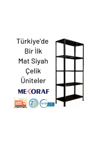 Mekoraf Mekoraf Mat Siyah 31X93Cm Ve 43X93Cm Tek Ve Çift Üniteler