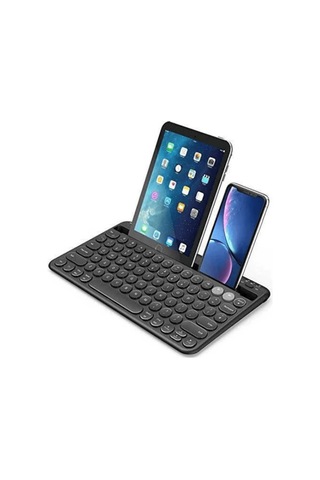 Retro Tasarım Şarjlı Kablosuz Bluetooth Klavye 78 Tuşlu Mini Boy İngilizce
