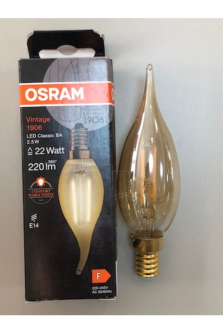 3 Adet Osram 2,5w 22w 220 Lümen E14 Rustik Kıvrık Led Buji Lamb