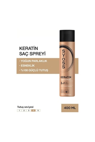 Syoss Keratin Ekstra Güçlü Tutuş Saç Spreyi 400 ML