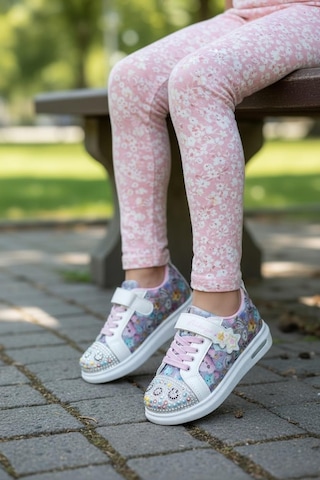 5009 Kız Çocuk Okul Öncesi Işıklı Sneaker Beyaz