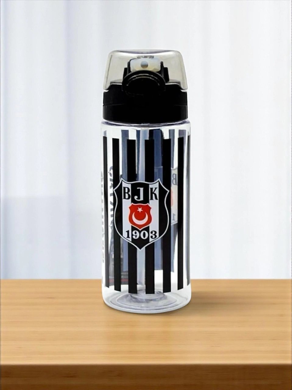Beşiktaş Taraftar 4 Bölmeli Beslenme Kutusu 500 Ml Matara Kırtasiye Seti Siyah - Beyaz