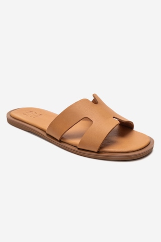 Luvishoes Bıora Taba Hakiki Deri Kadın Terlik