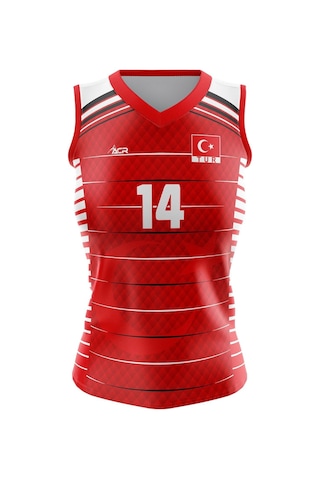 Acr Giyim Voleybol Forması Sultan Model - Kişiye Özel İsim Ve Numara Yazılabilir, Dijital Baskı Tasarım Tek Üst