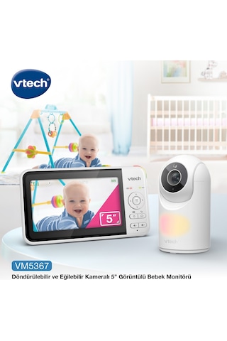Vtech Döndürülebilir Ve Eğilebilir Kameralı 5 Görüntülü Bebek Monitörü - Vm5367