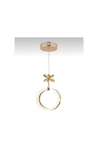 Aurea Model Gold 3 Renk Modu Ledli Kristal Taşlı Modern Salon Mutfak Oturma Odası Sarkıt Led Avize Gold