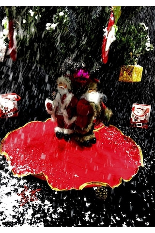 Yılbaşı Ağaç Altı Örtüsü Kırmızı 90 90 Yılbaşı Ağaç Altı Örtüsü Noel Çam Ağaç Altı Örtüsü