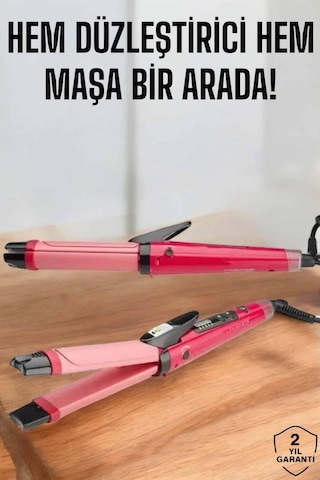 Hem Düzleştirici Hem Maşa Saç Şekillendirici Tkdytgsaks0huyulbmı