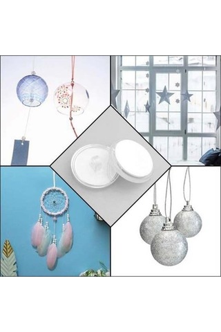 Evyora 20 Adet Şeffaf Yuvarlak 3 Cm Çaplı Güçlü Disk Yapışkanlar