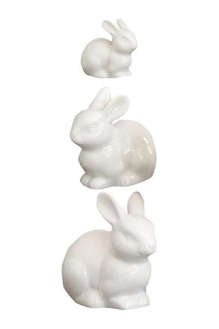3 Adet Seramik Minyatür Tavşan Figürü Mikro Küçük Mini Tavşan Heykeli Paskalya Manzara Çiçek Saksısı Yosun Peri Bahçe Süsü Dekorasyonu