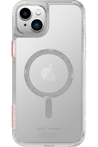Apple Uyumlu iPhone 14 Plus Kılıf Skinarma Şeffaf Airbag Tasarımlı Magsafe Şarj Özellikli Saido Kapak