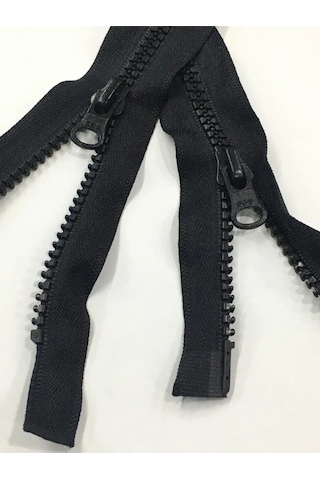 Kaban Mont Fermuarı Çift Yön 100 Cm Siyah 1123