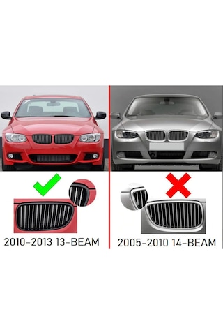 Bmw E92 M Stil Ön Panjur Şeridi 2010 - 2013 Uyumlu Böbrek Klipsi
