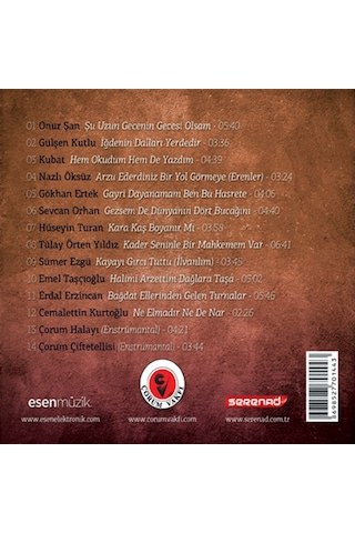 Ünlülerle Çorum Türküleri (Cd)